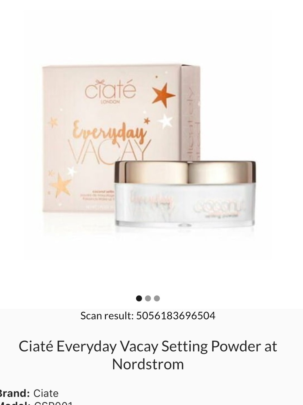 Ciaté Everyday Vacay Translucent Coconut Setting Powder